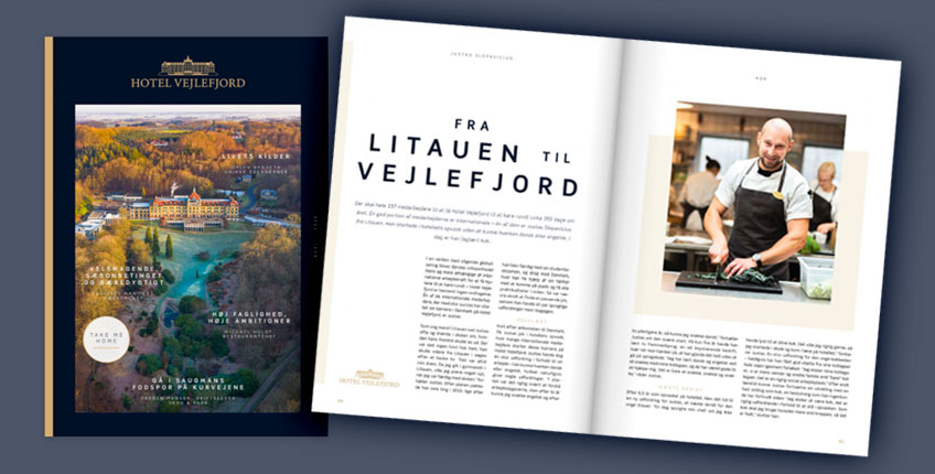 Læs Hotel Vejlefjords magasin med historier om faglige ambitioner, personale, uddannelser 