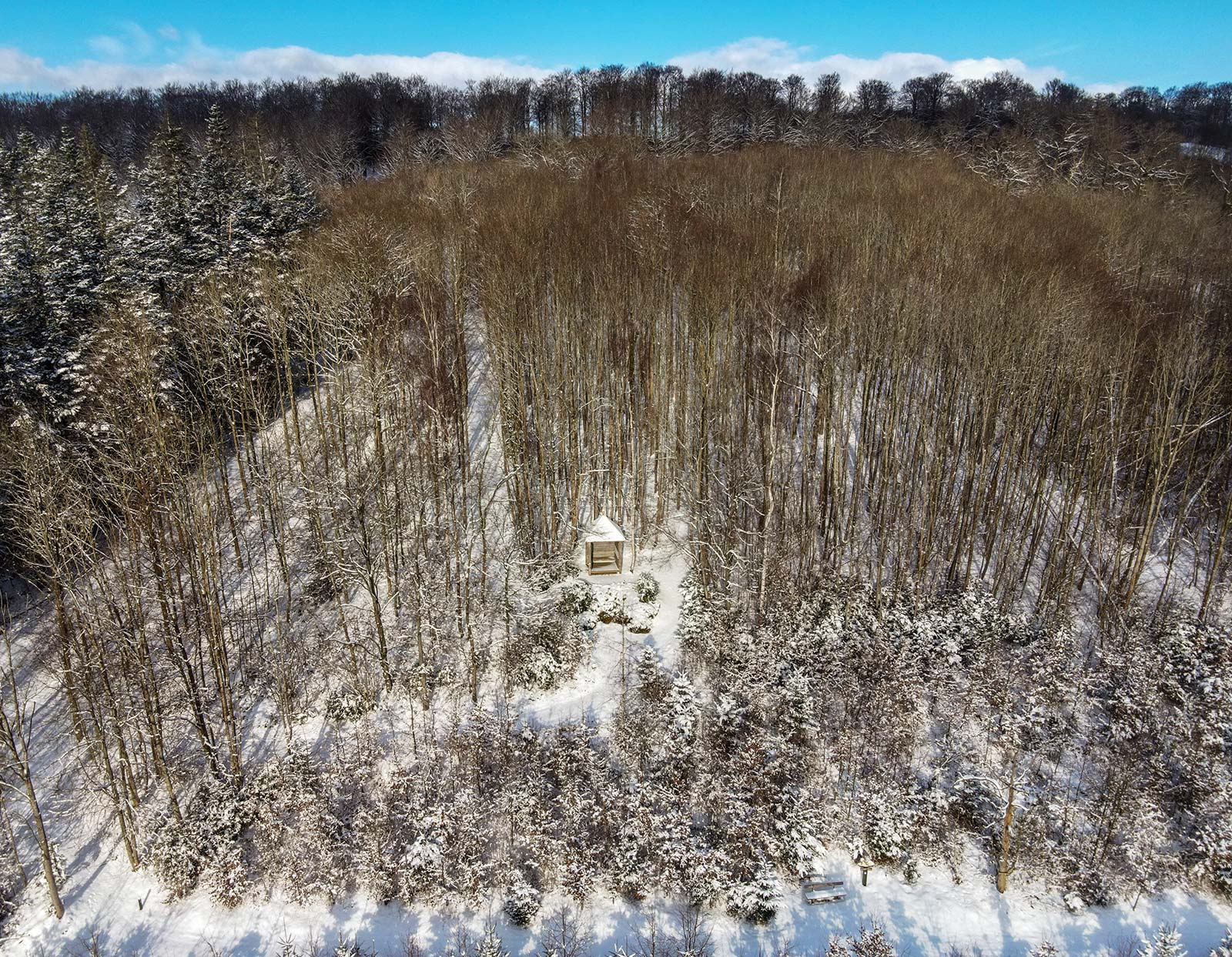 Kys Mig Straks Huset Drone Vinter Sne