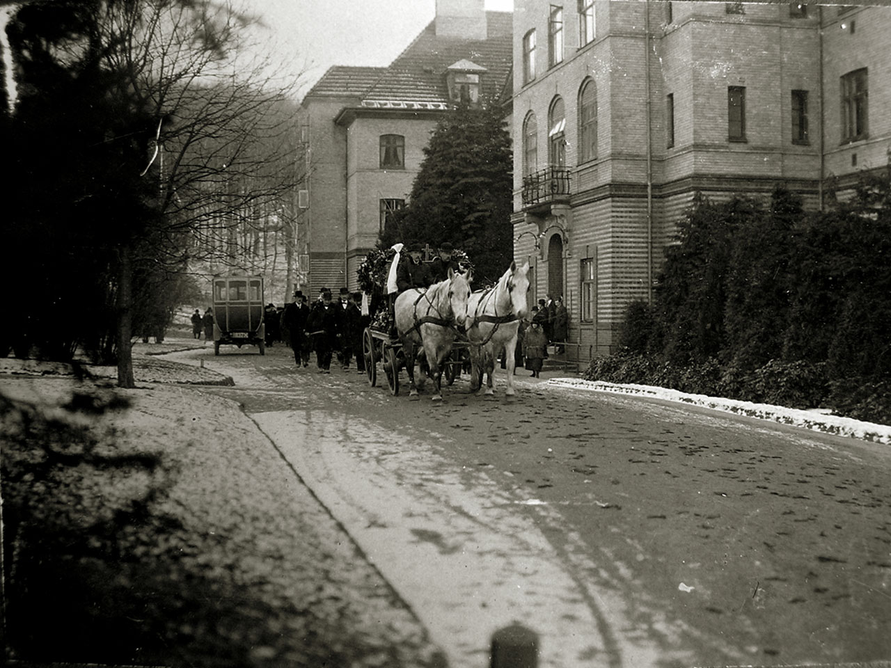 Billede fra Chr. Saugmans begravelse den 7. februar 1923